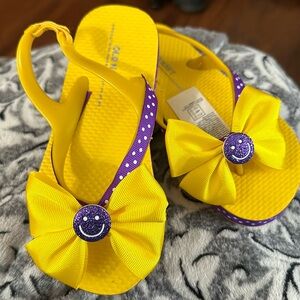 Flip flops children size 11 handmade by Cynthia Bowen